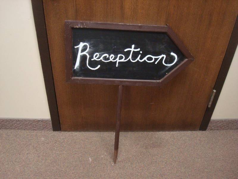lot 31 image: Pointing Chalk Board, Word Painted On It