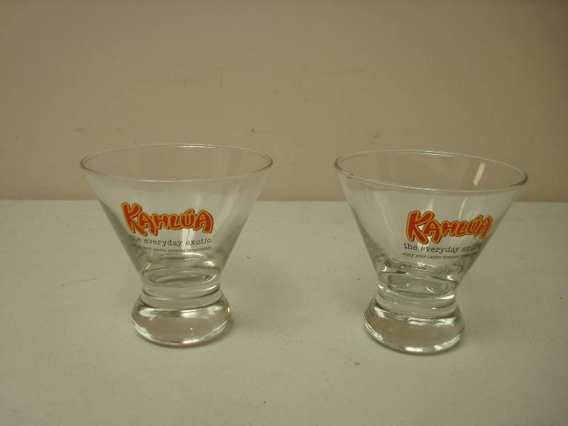 lot 74 image: Pair Of Kahlua Drinking Glasses
