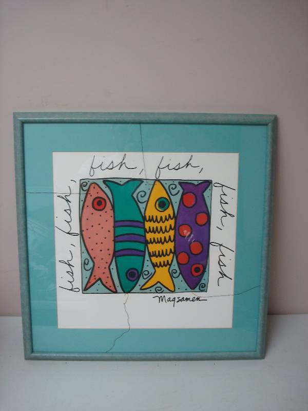 lot 94 image: Fish, Fish, Fish, Framed Picture
