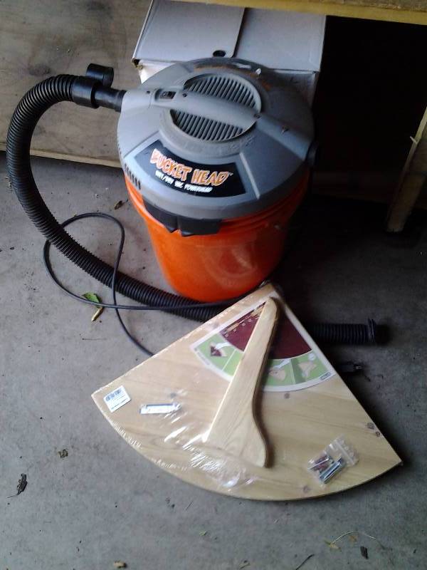 Bucket Head WetDry Vac, New Corner Shelf Kit