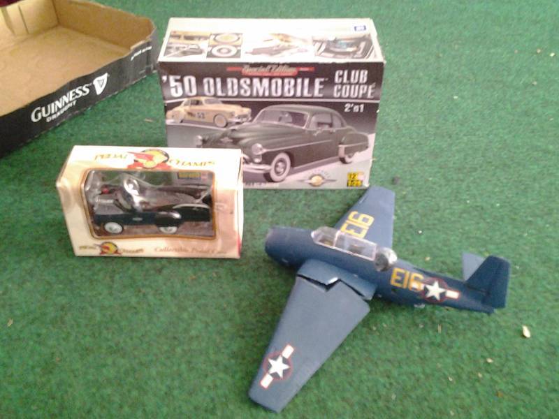 1950 OLDSMOBILE Model, Pedal Car, Airplane Model (needs repair)