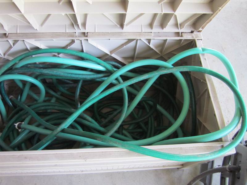 Garden Hose, Reel, Deck Box