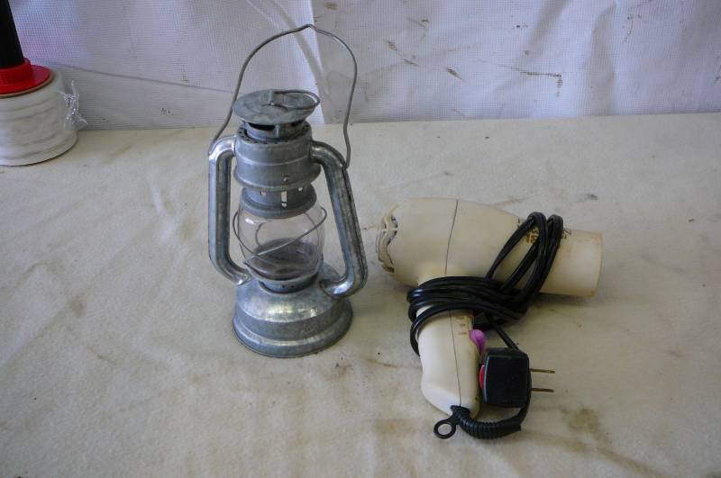 Lantern & Hair Dryer