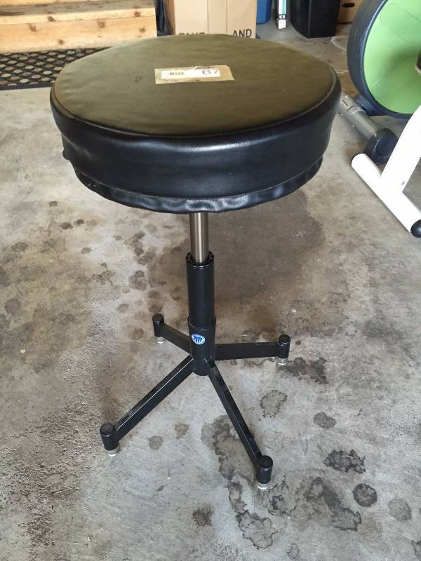 lot 67 image: Like New - Professional Photogenic Posing Upholstered Stool Adjustable Height