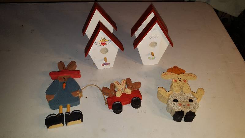 Misc. Lot of Homemade Wood Dcor