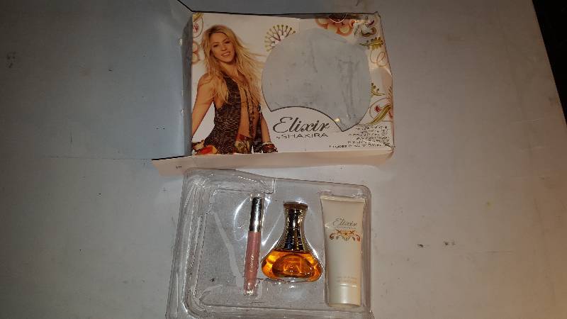 Shakira Elixir Perfume, Lotion and lip gloss set.