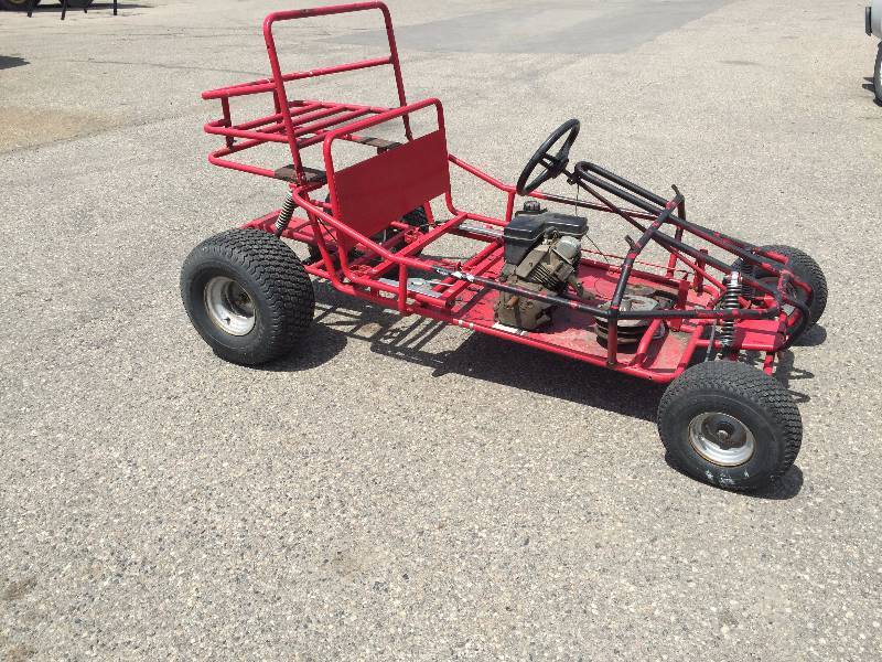 lot 24 image: GOCART FRAME AND ENGINE MISSING PARTS