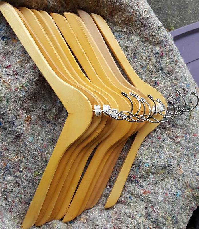 Lot of 30 proffessional wood coat hangers