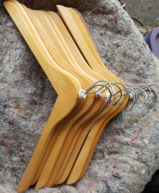 Lot of 30 proffessional wood coat hangers