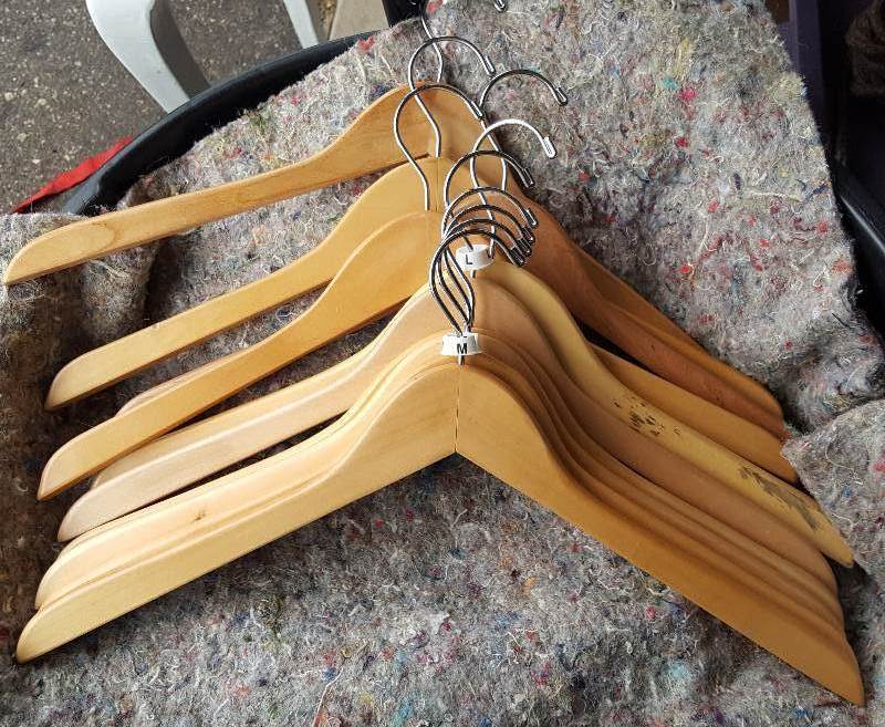 Lot of 20 proffessional wood coat hangers