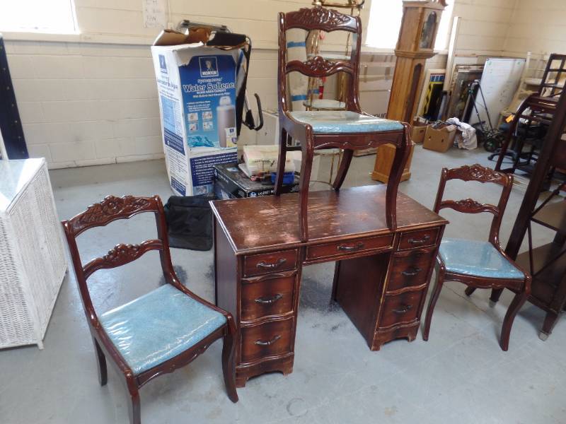 Vintage Desk and Chairs