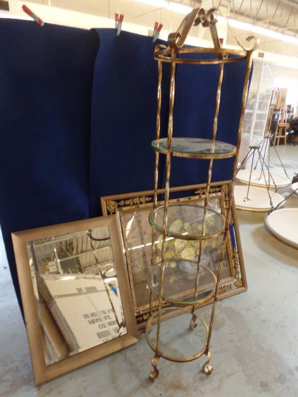 Decorative Metal Shelf and Accessories