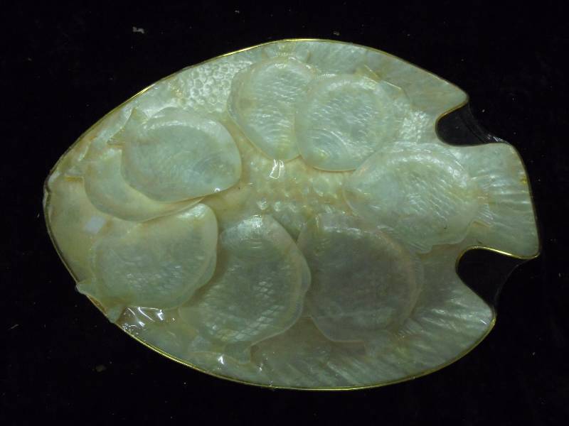 Pearlized Fish Serving  Dish