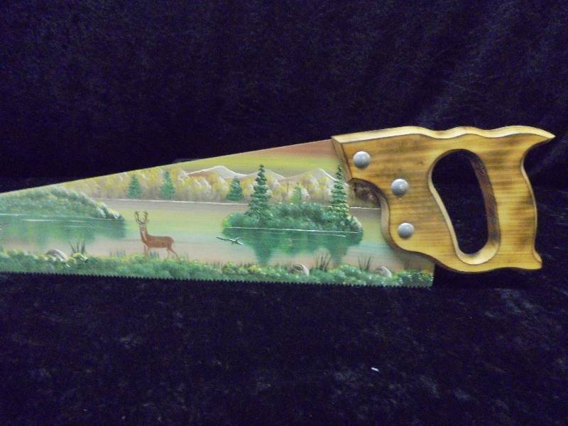 Handpainted Saw - Deer