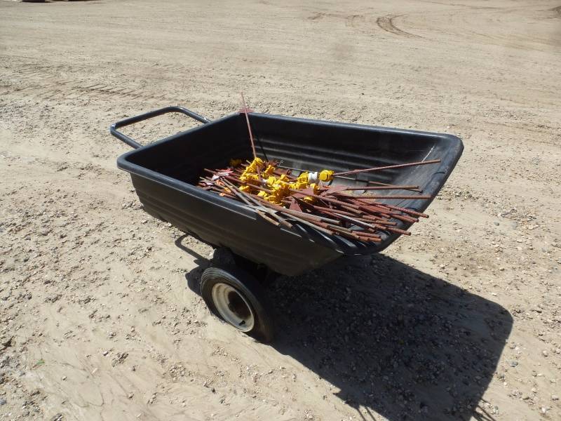 lot 137 image: Rubber Cart & Fence posts