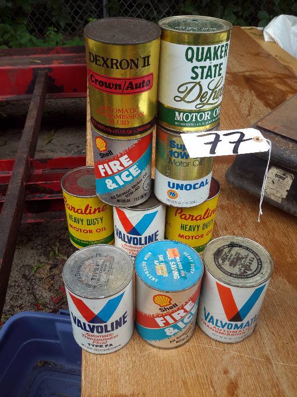 lot 77 image: 10 Cans of Oil as pictured, Full Cans