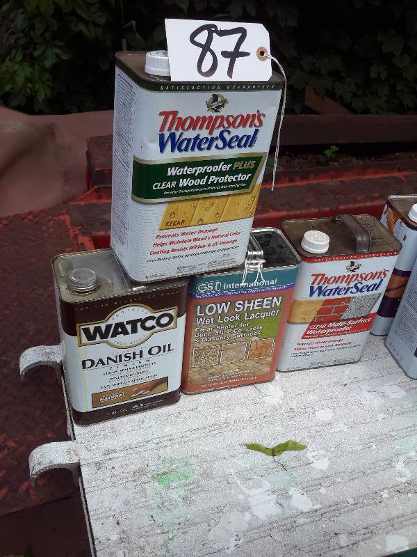 lot 87 image: 4 Gallons Water Sealer as shown, Full cans