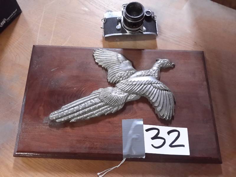 lot 32 image: Die Cast Pheasant mount  Miranda 35mm Sensorex Camera