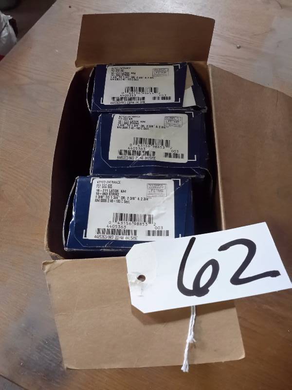lot 62 image: 3 Schlage Door Locks.. No keys