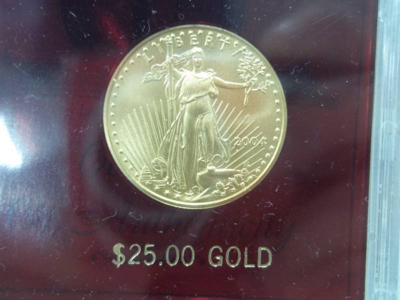 25 Gold American Eagle 12 Oz Fine Gold Coin With