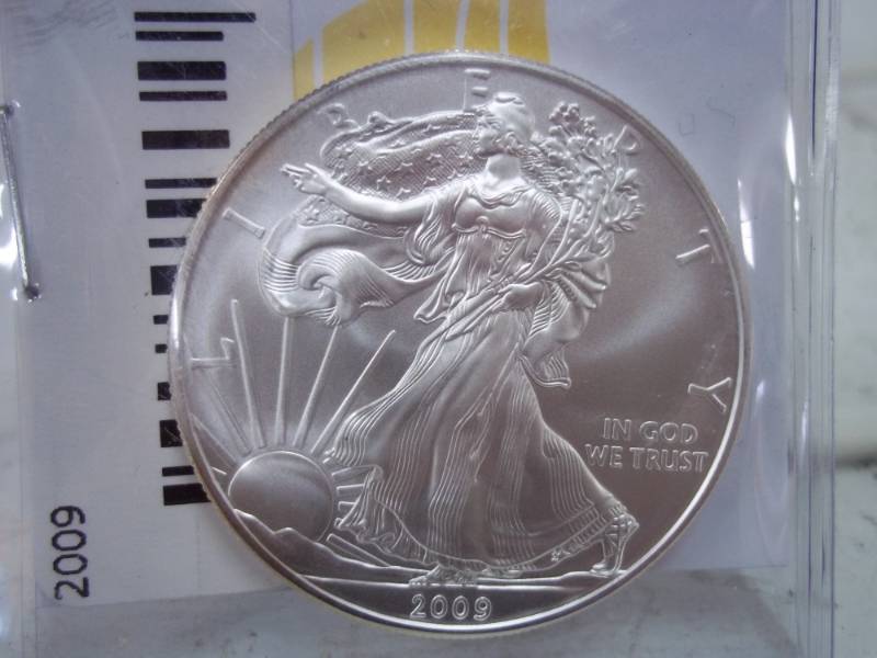 lot 18 image: Silver American Eagle 1 Oz. Fine Silver Year 2009 Coin