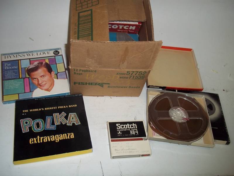 lot 185 image: Box of vintage Stereophonic tapes