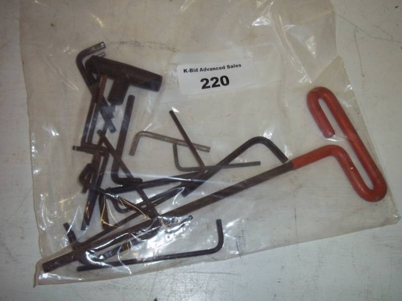 lot 220 image: Allen Wrench Set