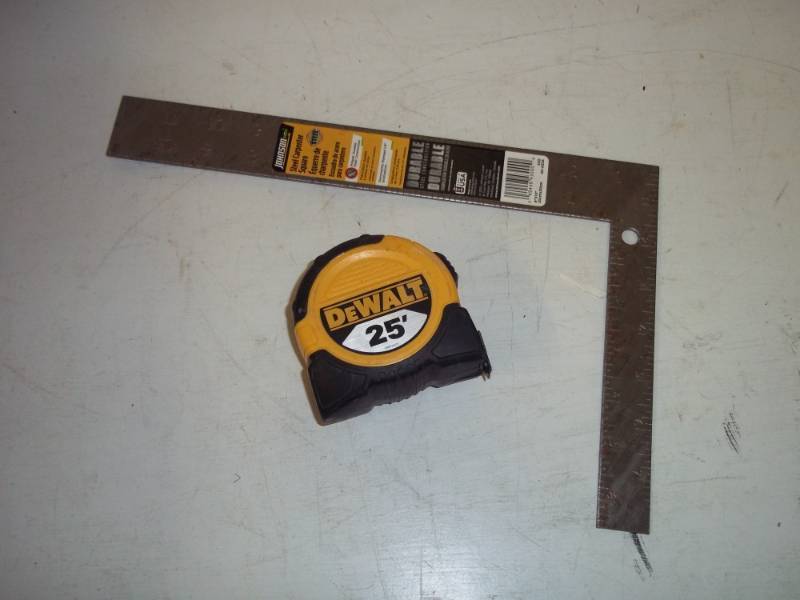 lot 244 image: Square and Tape Measure