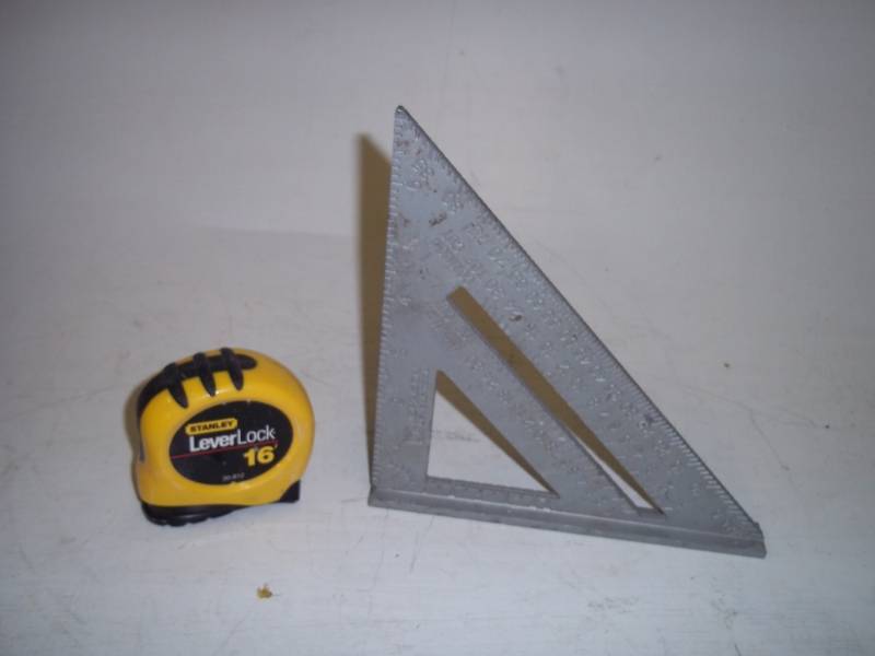 lot 257 image: Square and Tape Measure