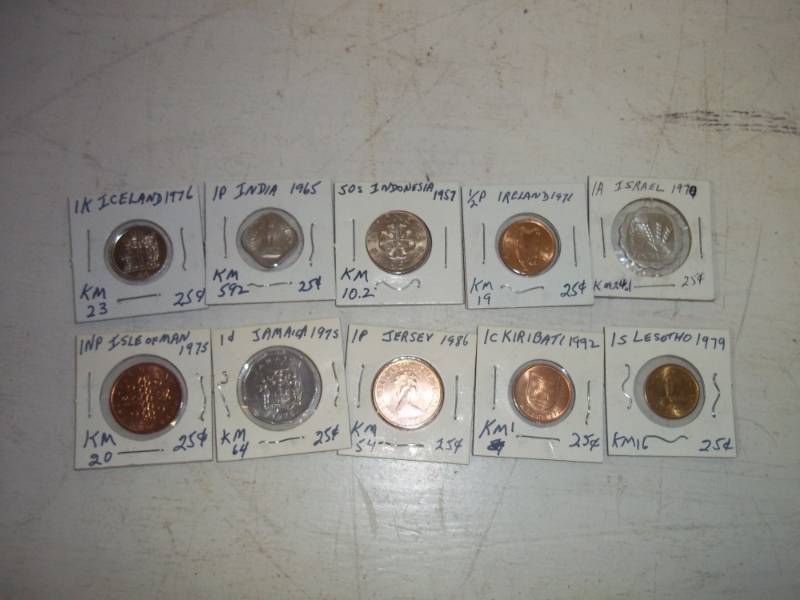 lot 280 image: 10 Foreign Coins