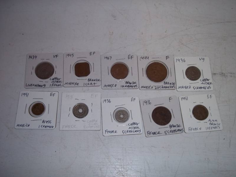 lot 284 image: 10 Foreign Coins