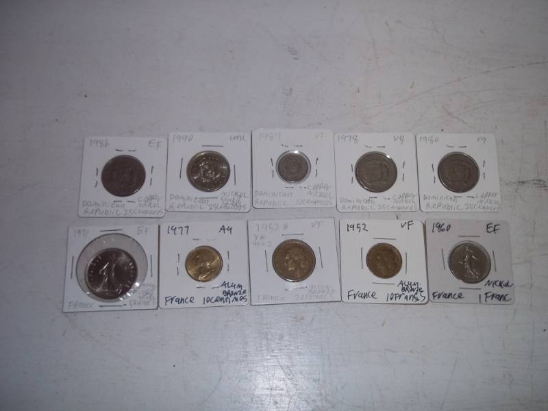 lot 285 image: 10 Foreign Coins