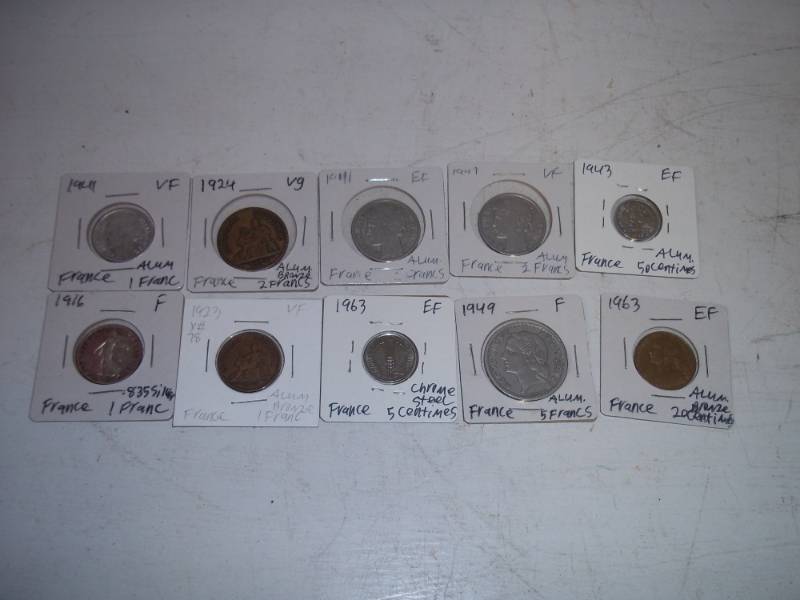 lot 286 image: 10 Foreign Coins
