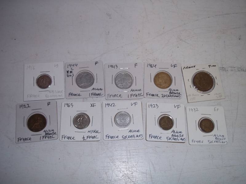 lot 287 image: 10 Foreign Coins