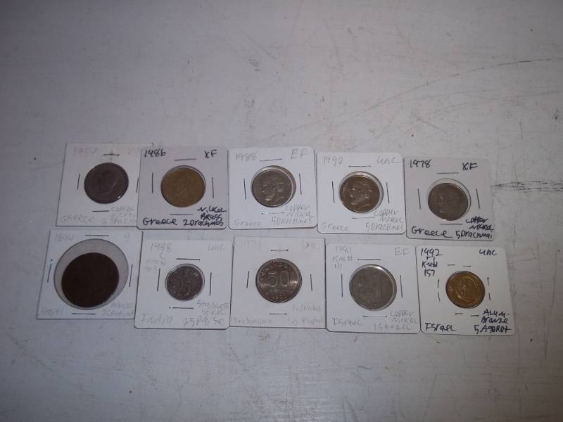 lot 297 image: 10 Foreign Coins