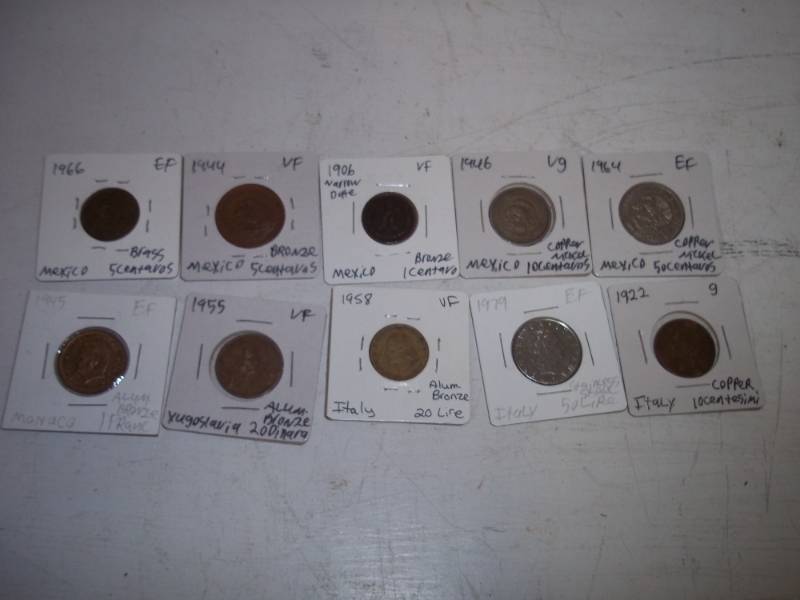 lot 298 image: 10 Foreign Coins