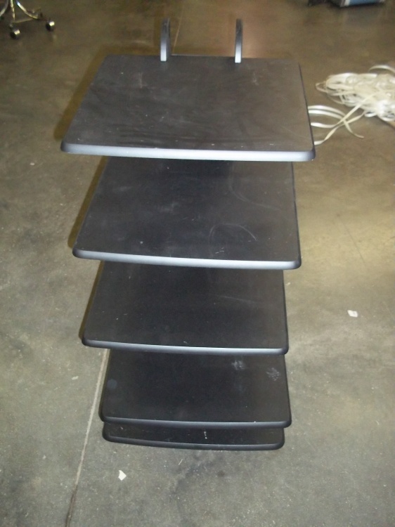 lot 443 image: Black Entertainment Component Shelf