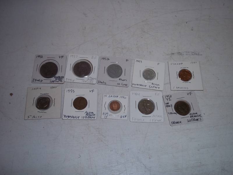 lot 457 image: 10 Foreign Coins