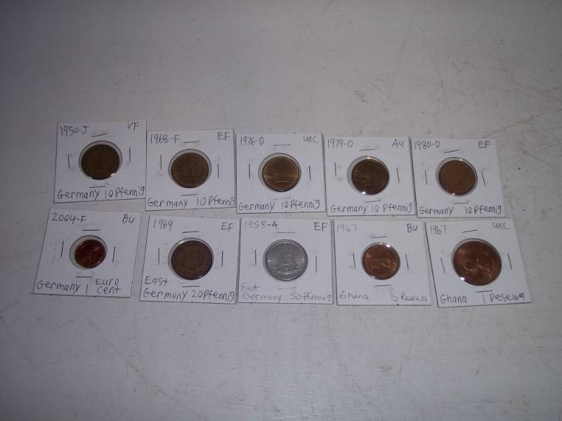 lot 459 image: 10 Foreign Coins