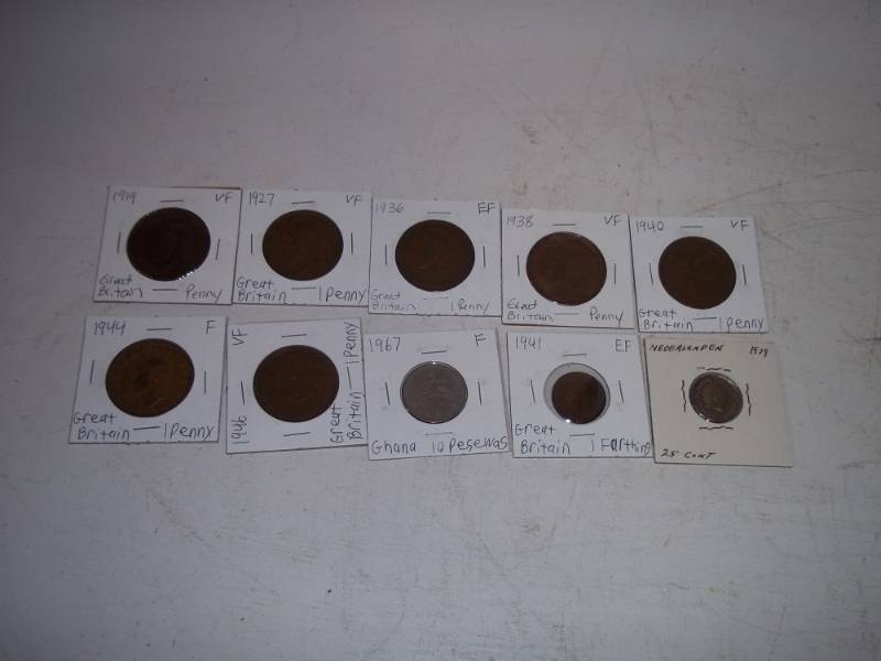 lot 460 image: 10 Foreign Coins