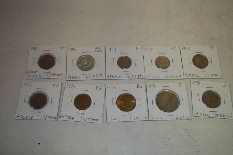 lot 465 image: 10 Foreign Coins