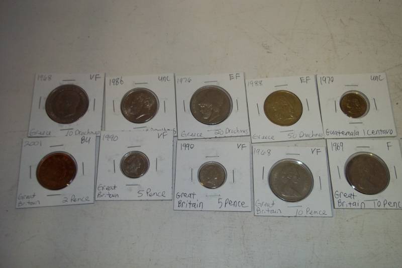 lot 466 image: 10 Foreign Coins
