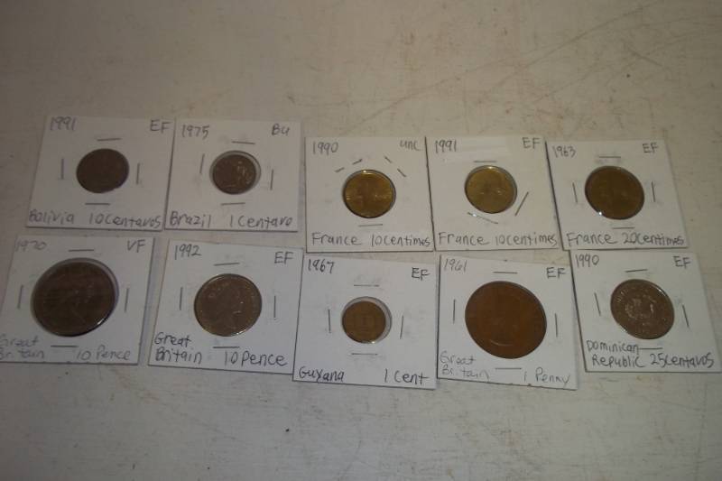 lot 470 image: 10 Foreign Coins