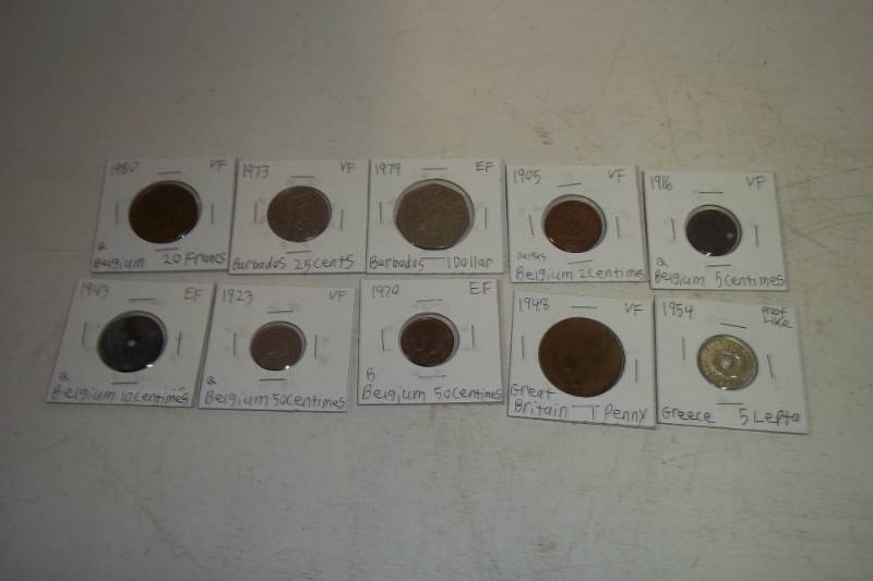 lot 479 image: 10 Foreign Coins