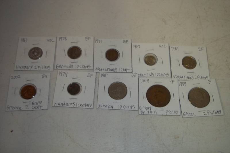 lot 480 image: 10 Foreign Coins
