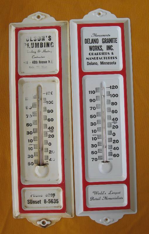 lot 036 image: Lot of Advertising Thermometers