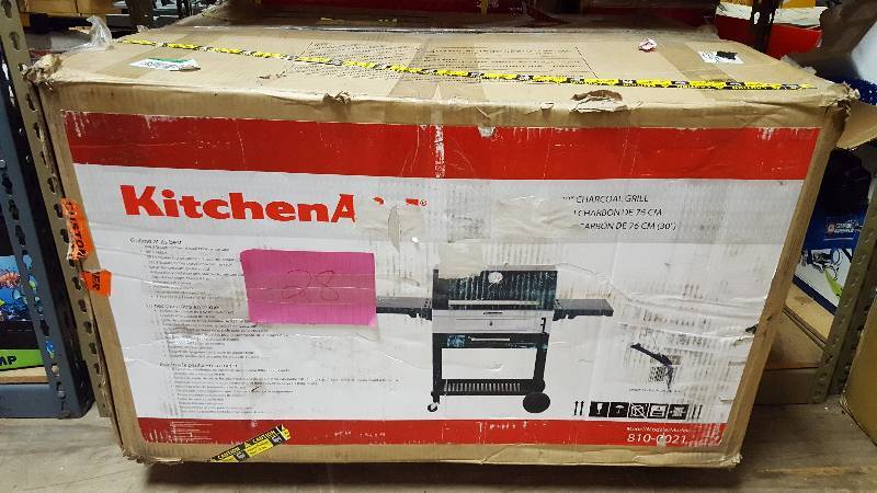 KitchenAid Grills Cart Style Charcoal Grill Black 8100021 New couple small dents
