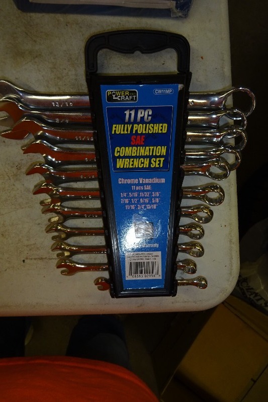 lot 59 image: Power Craft 11 pc combination wrench set