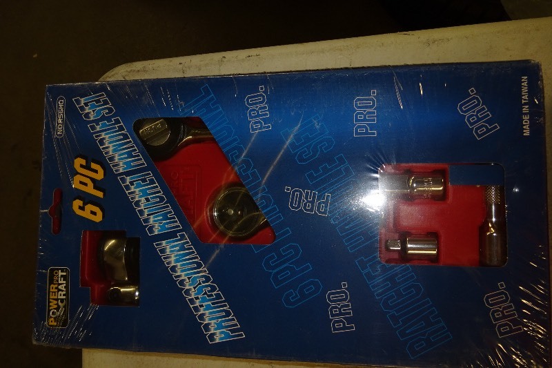 lot 61 image: Power Craft 6 pc Ratchet Handle set