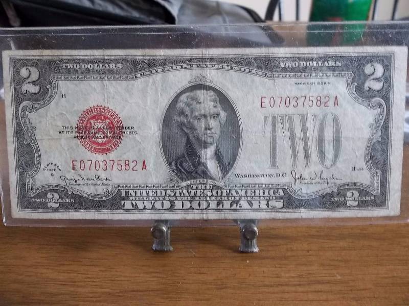 US $2 Note 1928 G Series